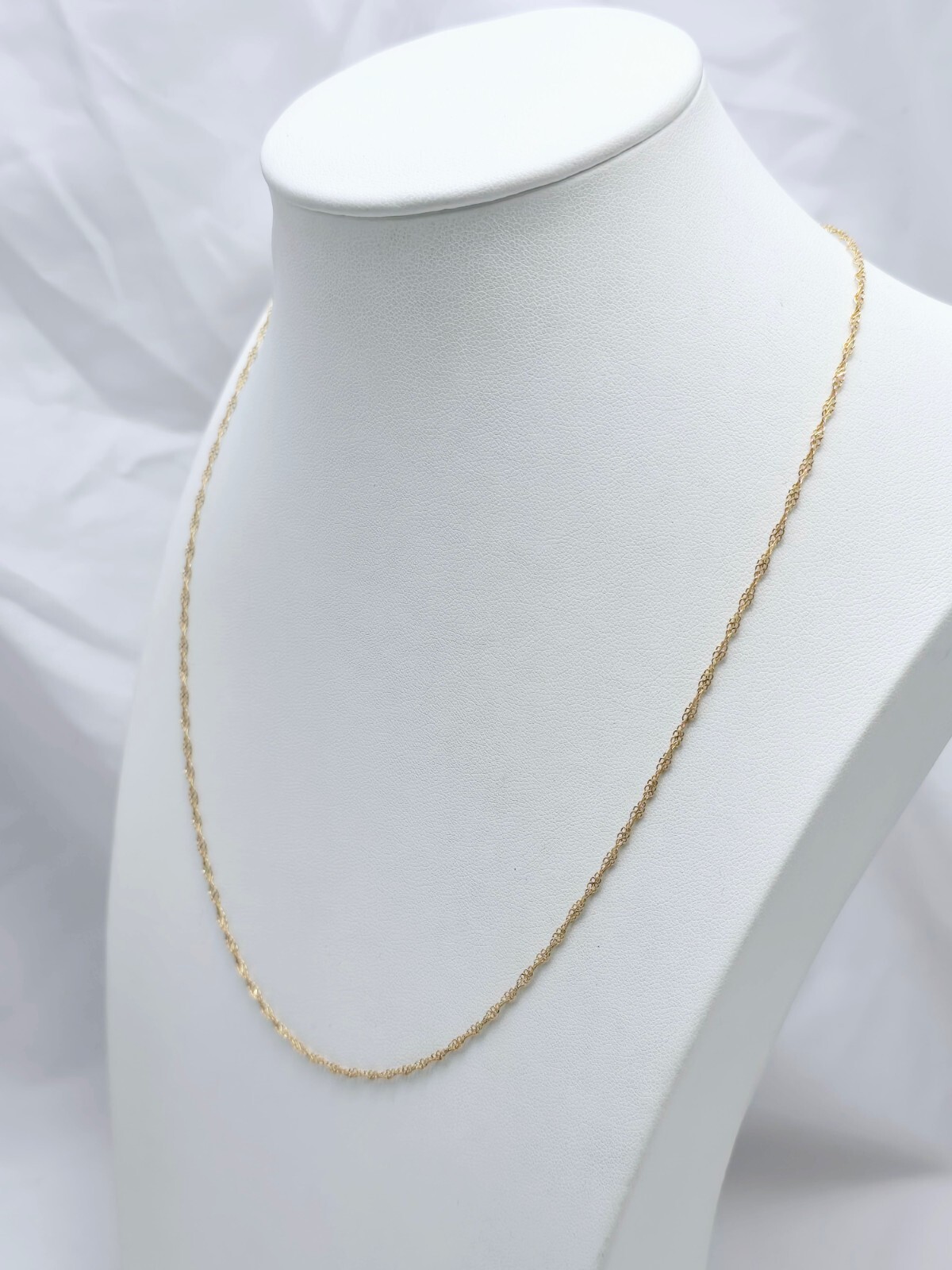 Unique Thin 14K Solid Yellow Gold Twisted Mesh Ro… - image 8