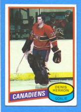 1980-81 Topps #130 Denis Herron VG+ Canadiens