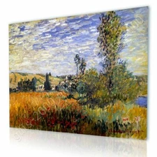 Landscape Vetheuil by Claude Monet | Canvas (Rolled) | Wall art giclee HD