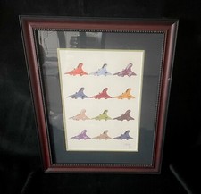 AIR FRANCE CONCORDE FRAMED & MATTED JEAN BOGGIO MENU COVER FROM MY FLIGHT 4/2003