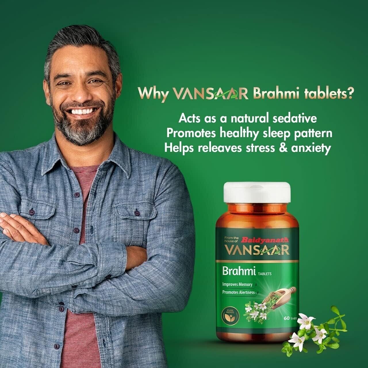 Baidyanath Vansaar Brahmi Tablets (60tab) | Herbal Ayurvedic Mind Wellness