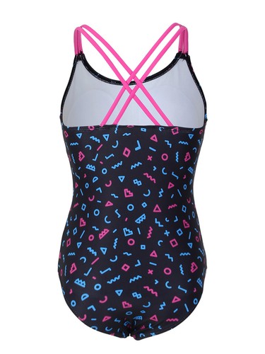 Kids Girls Swimsuit Leotard Swimwear Open Back Beachwear Training One-piece - Picture 30 of 68