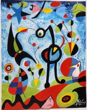 JOAN MIRO Drawing on paper (Handmade) signed & stamped. Surrealism