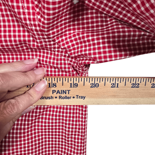 Ralph Lauren Button Down Shirt Boys 14- 16 Red Gingham Long Sleeve - Picture 9 of 10