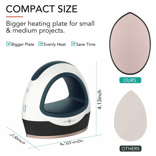 HTVRONT Mini Heat Press Machine for Vinyl Projects Small Iron On Heat Transfer - Picture 5 of 9