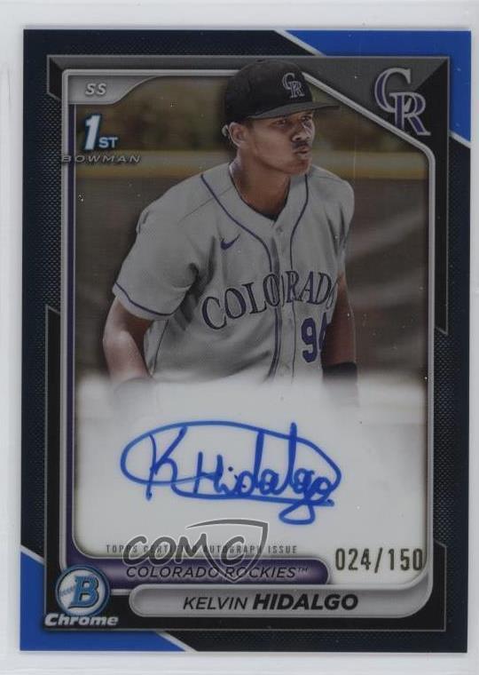 2024 Bowman Chrome Prospect Auto Blue Refractor 24/150 Kelvin Hidalgo #CPA-KHI