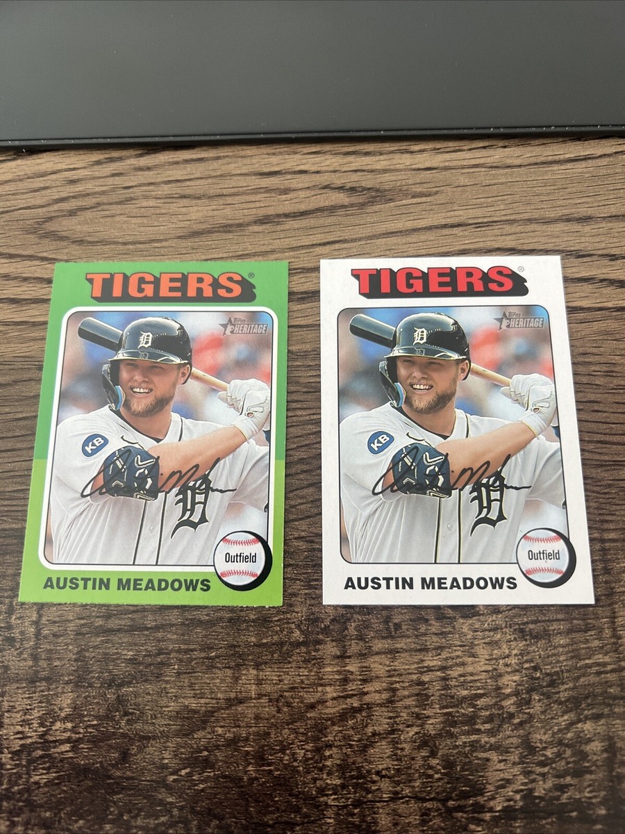 AUSTIN MEADOWS 2024 TOPPS HERITAGE #350 Base/WHITE BORDER Tigers 2-Card Lot | eBay AUSTIN MEADOWS 2024 TOPPS HERITAGE #350 Base/WHITE BORDER Tigers 2-Card Lot | eBay