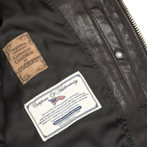 COCKPIT USA CLASSIC NAVAL AVIATOR'S "100 MISSION" FLIGHT JACKET Z21C0071 USA - Picture 5 of 5