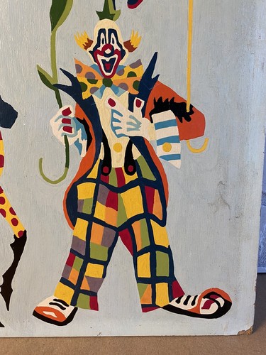 Vintage The Hungry Giraffe w/Clown And Monkey Circus Art - Picture 5 of 9
