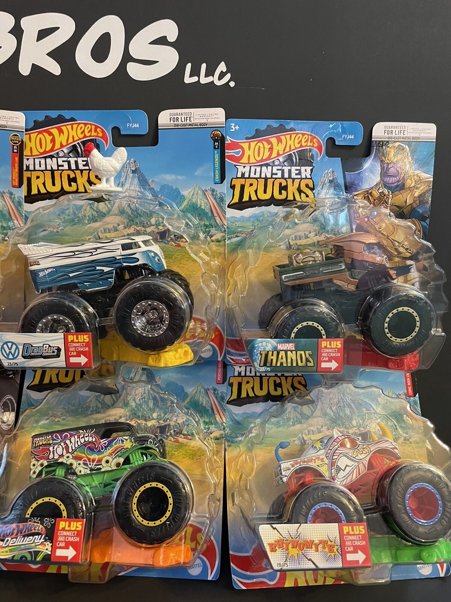 2022 Hot Wheels FYJ44 Monster Trucks 8 Truck Set New Sealed