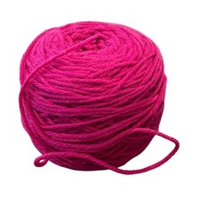 Bright Pink Soft Cotton Yarn For Knitting Crochet Projects
