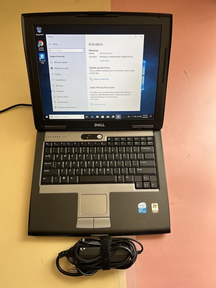 Dell Latitude D520 14" Core DUO 4GB RAM 250GB HDD SERIAL COM PORT, PHONE PORT - Image 4 of 4