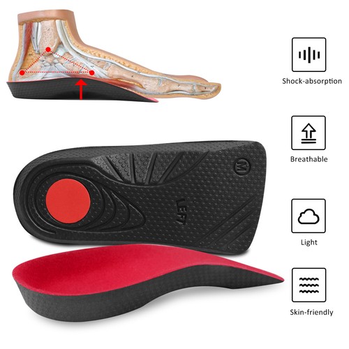 Orthotic Shoe Insoles Arch Support Inserts Flat Feet High For Plantar Fasciitis - Picture 2 of 11