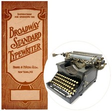 Broadway Standard Typewriter Instruction Manual Repro User Antique Vtg thumbnail
