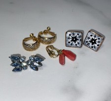 Lot of 4 Clip/Clasp Earring Sets All Seasons