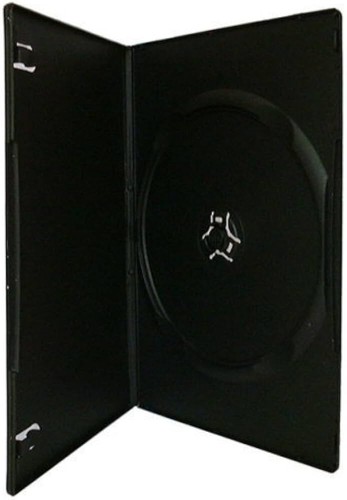 100 Single DVD Case Cases 7mm Spine Slimline Black Clear Sleeve Front Cover - 第 1/2 張圖片