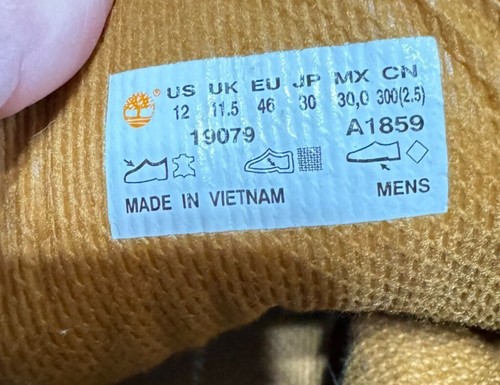 STIVALI TIMBERLAND TAGLIA 12 NABUK GRANO MARRONE CHIARO IMPERMEABILI 6" STREETWEAR UOMO - Foto 7 di 8