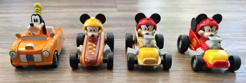 Disney Mickey Mouse Roadster Racers Metal Diecast Cars Lot of 4 Goofy 