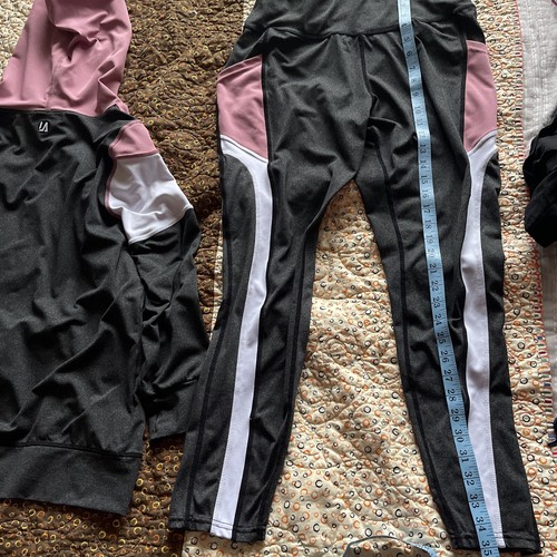 Womens Long Sleeve Hoodie & Pants Two Piece Jogger Set Sz 1XL Multicolor - Picture 8 of 11