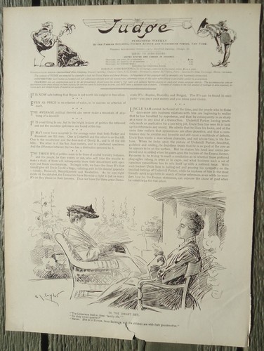 1904 Judge Mag Cover ~ The 3 R's of Politics ROOSEVELT Republicanism RE-ELECTION - Picture 4 of 4