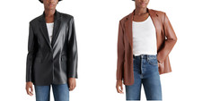 Steve Madden Ladies' Faux Leather Blazer