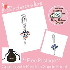 NEW Authentic Genuine PANDORA American Pinwheel Dangle Charm - 798929C01 RETIRED