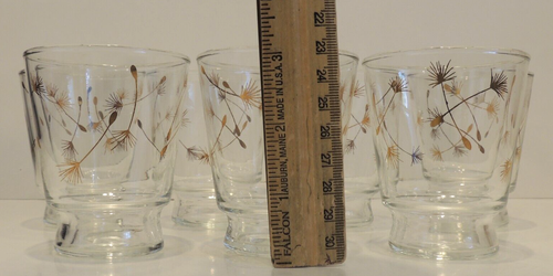 Libbey Juice Carafe w/ Lid & 7 Glass Set Gold 1950s 60s Vintage Rare MCM Libby - Picture 15 of 19