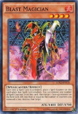 Yugioh - Blast Magician - 1st Edition - NM - Free Holographic Card