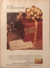 1989 Gold MasterCard Credit Card PRINT AD MasterPurchase Program VTG 1980s