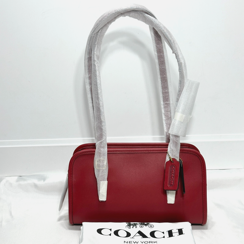 COACH Swing Zip Bag in Ruby Red Glovetanned Leather CM565 NWT