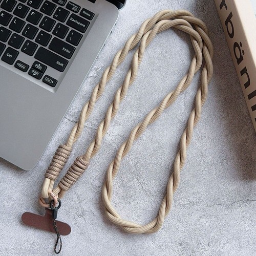 Twist Nylon Strap Mobile Phone Long Lanyard Hanging Neck Rope - Photo 9 sur 11