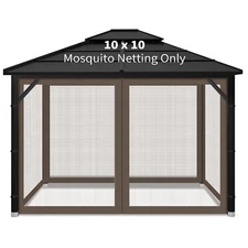 Gazebo Mosquito Netting Outdoor Universal Gazebo Canopy 4-Panels Screen Sidew...