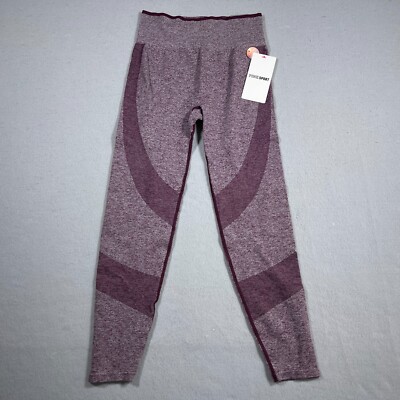 PINK Victoria's Secret Sport Seamless Workout Tights Compress M Purple Heathered