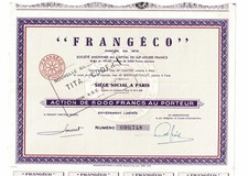 Eisenbahn-Hersteller "FRANG&Eacute;CO" gegr. 1872