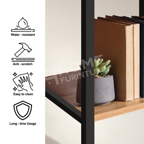 Display Storage Shelves Bookshelf Bookcase Stand Rack Cupboard Dark Walnut - Picture 11 of 12