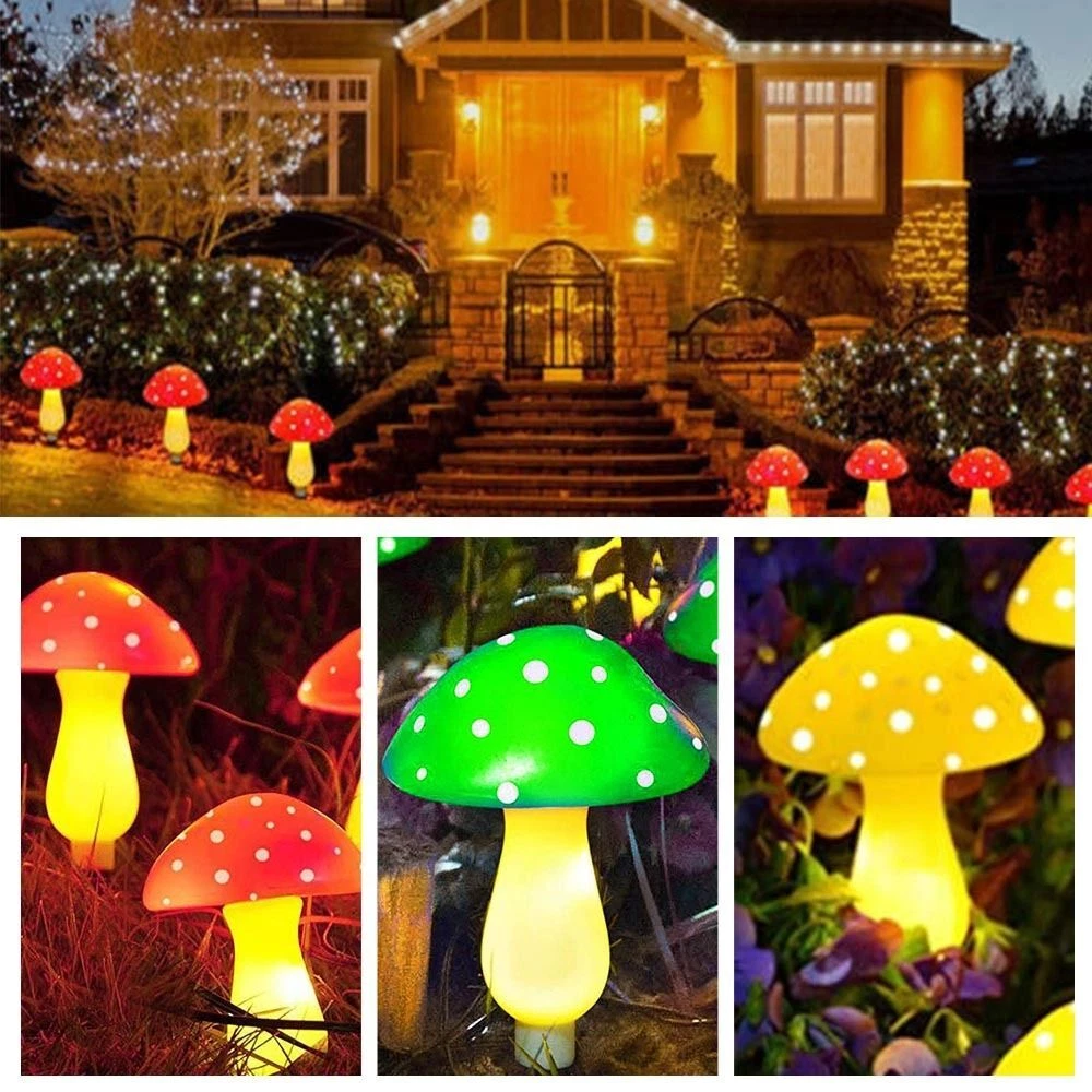 Ornament Fairy String Lights Solar Mushroom Light Christmas Lights