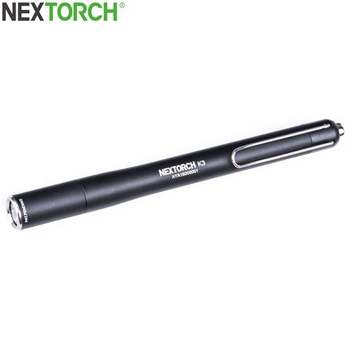 Lampe stylo Nextorch K3 V2.0 de 250 lumens noire en aluminium portable