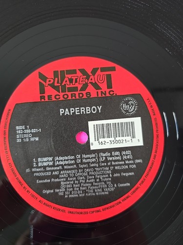 Rare Paperboy Bumpin' (Adaptation Of Humpin') Vinyl Record Single 1993 Next... - Picture 7 of 10