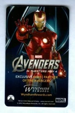 WYNDHAM REWARDS Avengers MARVEL Iron Man ( 2012 ) Hotel Key Card