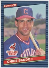 1986 Leaf Donruss - CHRIS BANDO - #373 - Cleveland Indians BOX FRESH