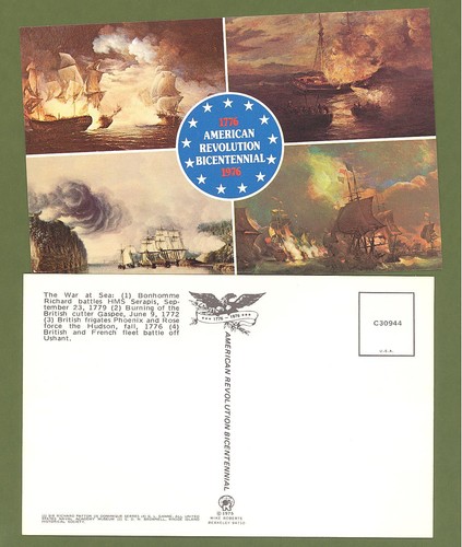 Vintage Post Card LOT 12 American Bicentennial 1776-1976 UNCIRCULATD 1975 ISSUE - Picture 2 of 2