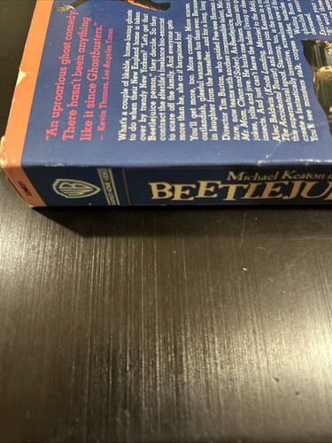 Vintage 1988 Beetlejuice VHS Movie Warner Bros Home Video Michael Keaton Burton - Picture 4 of 9