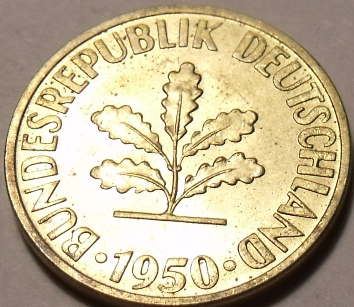 1950年 F ドイツ古銭 10 Pfennig German 10-pfennig, 1950 German Coins, Vintage Coins From