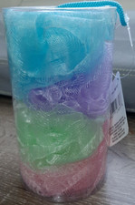 April Bath Shower Bath Sponges 1 Tub of 4 Bath Sponges Assorted Colrs
