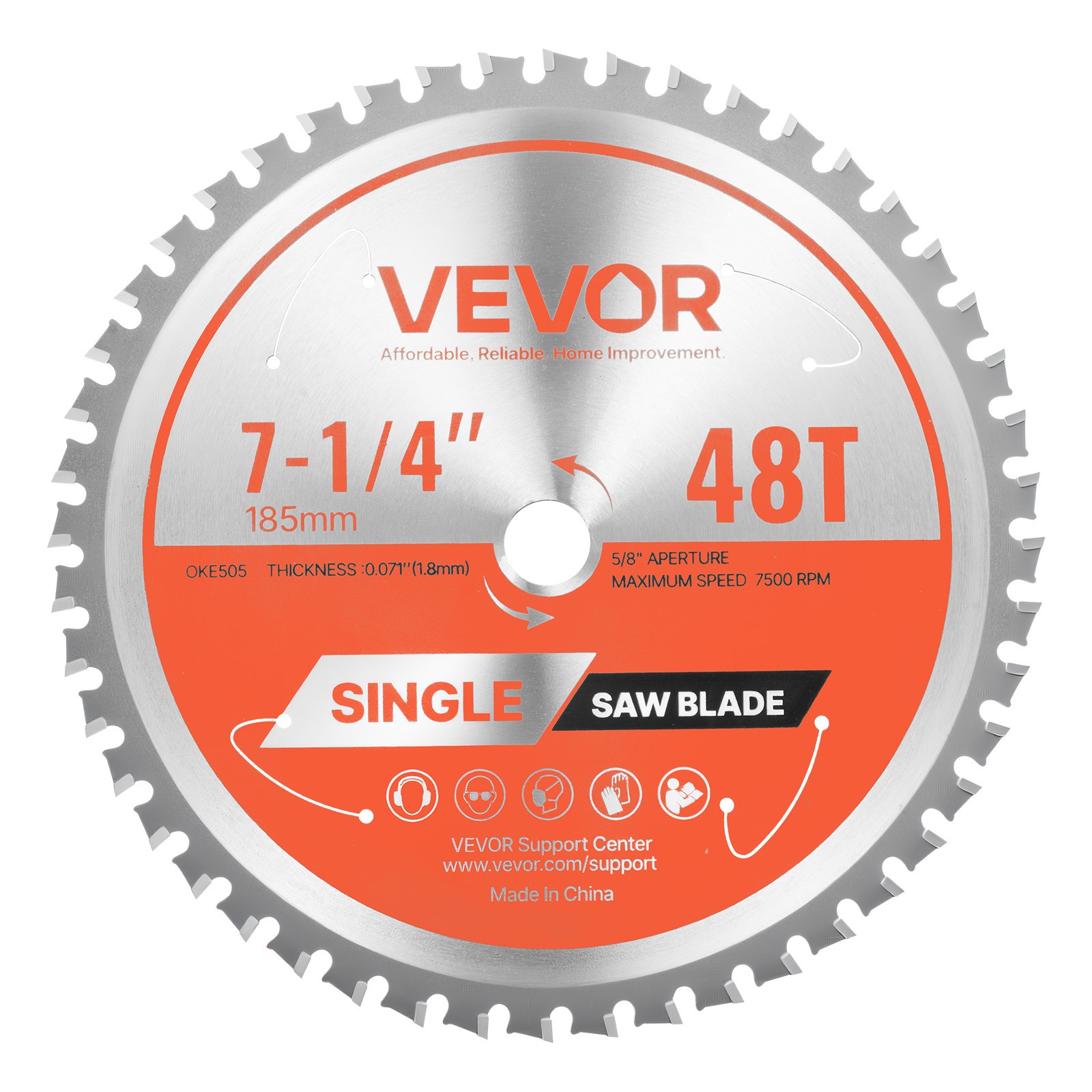 VEVOR Circular Saw Blade Metal Cutting Blade for Circular Saw 185 mm 48 Teeth