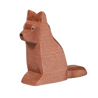 Ostheimer SchäFerhund Sitzend, Holzfigur, Spieltier