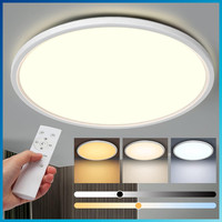 Led Deckenleuchte 24W Dimmbar Mit Fernbedienung 3000K-6500K IP54 Ultra DüNn