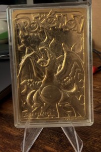 Nintendo Pokemon Charizard 1999 Gold-Plated Trading Card. Cert is lost atm