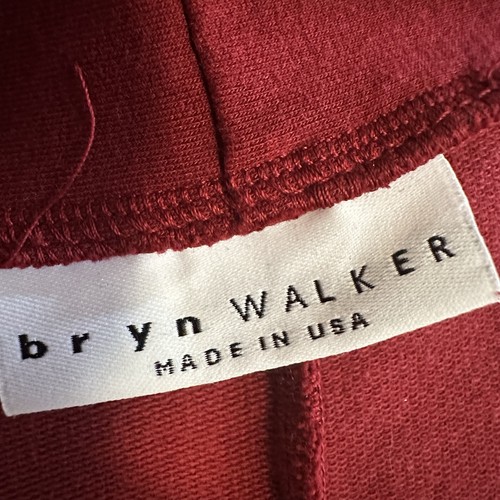 Bryn Walker XL Cardigan Dark Red Bamboo Organic Cotton Open Front Dolman Sleeves - Picture 9 of 13