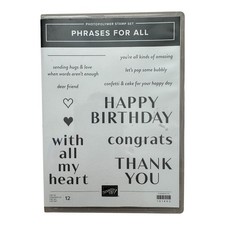 STAMPIN’ UP Phrases For All Stamp Photopolymer 12 Stamp Set